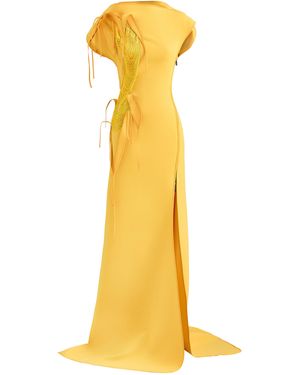 Maticevski Alena Tie-Detailed Gown - Yellow