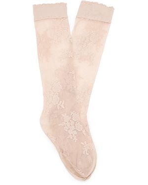 Valentino Garavani Sheer Lace Socks - White