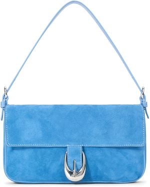 STAUD Harlow Suede Shoulder Bag - Blue
