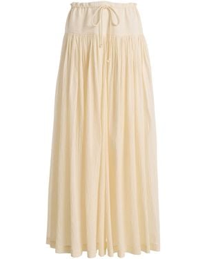 The Row Berenice Cotton Cheesecloth Pants - Natural