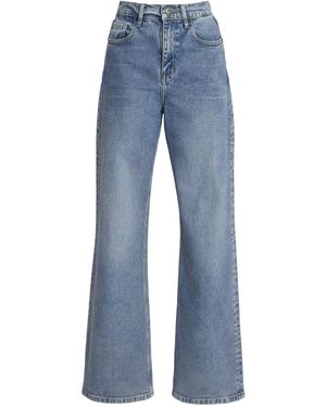 OUTLAND DENIM X Cooke Farrah Stretch High-Rise Flared Jeans - Blue