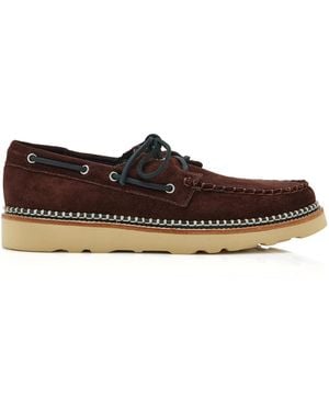Frēda Salvador Collins Suede Boat Shoes - Brown