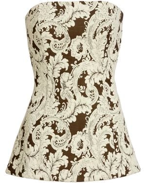 Silvia Tcherassi Astor Jacquard Top - White