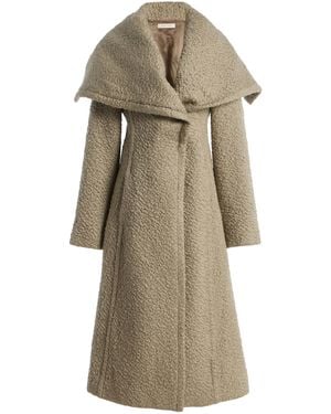 DIOTIMA Ave Shawl-Collar Mohair-Blend Coat - Natural