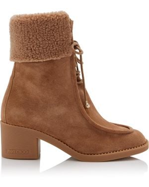 Jimmy Choo Hali Shearling Boots - Brown