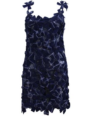 Francesca Miranda Jardin Cotton Mini Dress - Blue