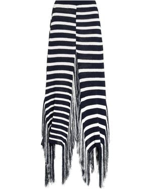 Proenza Schouler Yves Fringed Cotton-blend Knit Maxi Skirt - White