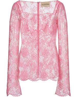 Valentino Garavani Lace Top - Pink