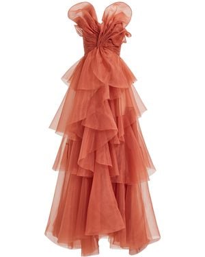Aje. Vionette Ruffled Gown - Red