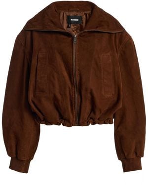 ROTATE BIRGER CHRISTENSEN Anorak Suede Jacket - Brown