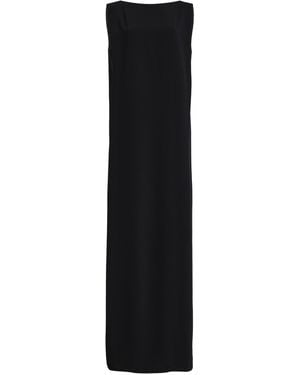Sloan Exclusive Crepe Boat-Neck Gown - Black