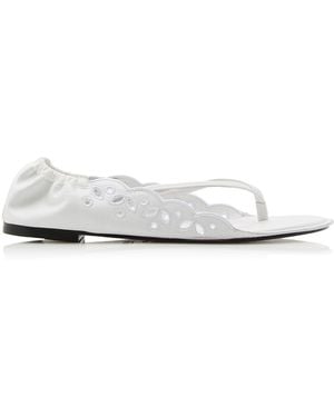Jacquemus The Barefoot Leather Sandals - White