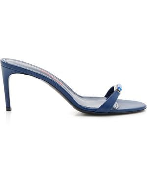 LUCASHEVA Exclusive La Isla Amelie Leather Sandals - Blue