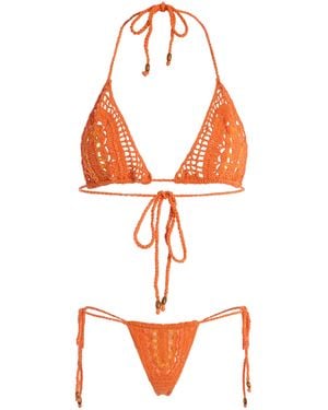 Akoia Swim Exclusive Crocheted Cotton Bikini - Orange