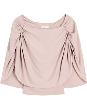 By Malene Birger Alvera Draped Modal-Blend Top - Pink