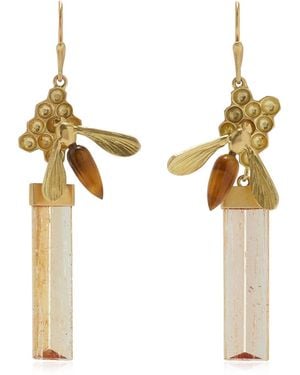Annette Ferdinandsen Hive 18K Multi-Stone Earrings - White