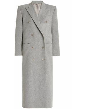 Magda Butrym Double-breasted Cotton Coat - Grey