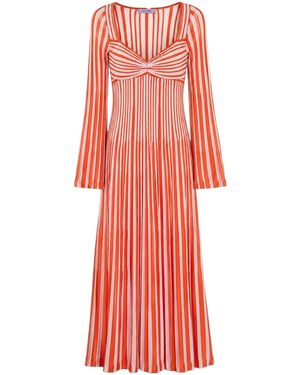 MACCAPANI Terry Lurex Knit Maxi Dress - Red