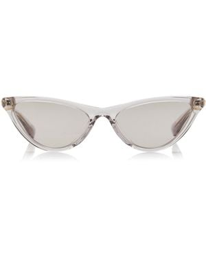 Bottega Veneta Cay-Eye Acetate Sunglasses - Grey