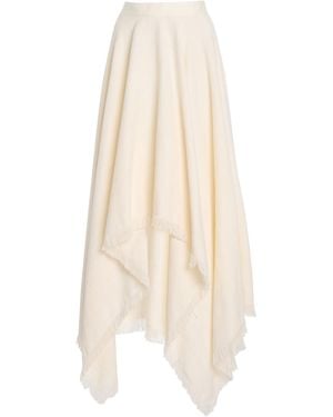 Kallmeyer Felicity Cotton-Blend Cascade Maxi Skirt - White