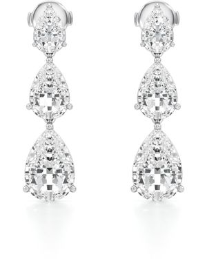 UNSAID 18K Diamond Drop Earrings - White