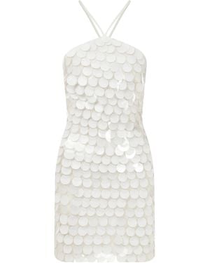 Ila Veronica Paillette-sequined Halter Mini Dress - White