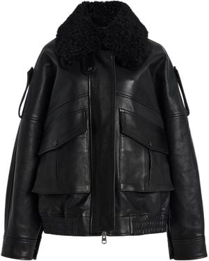 Agolde Avril Leather Jacket - Black