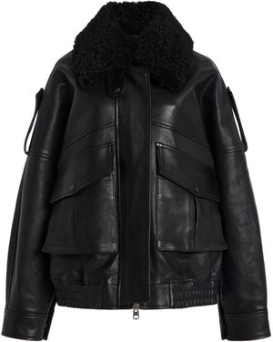 Agolde Avril Leather Jacket - Black