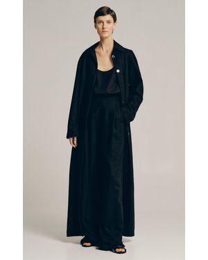 SEV Linen-blend Wide-leg Pants - Blue