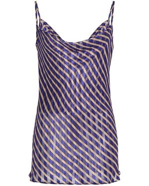 Dries Van Noten Chai Striped Devouré Camisole - Purple