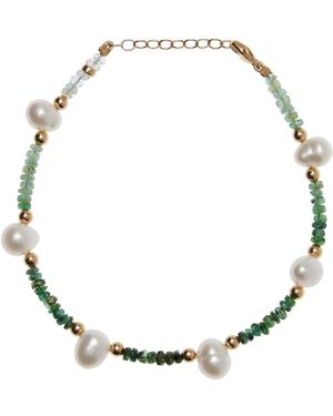 JIA JIA The Arizona 14K Emerald; Pearl Bracelet - White