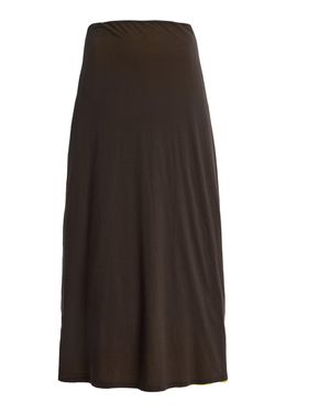 Leset Milo Reversible Cotton Midi Skirt - Brown