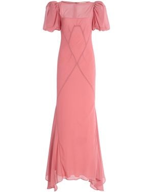 De La Vali Sabia Chiffon Maxi Dress - Pink