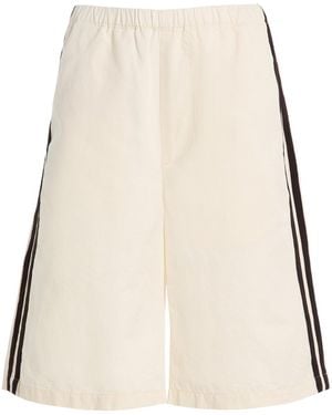 Citizens of Humanity Anais Cotton-Flax Track Shorts - Natural