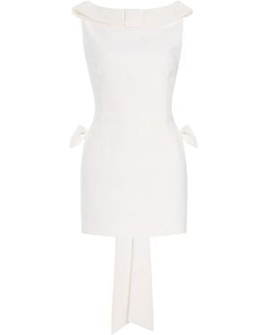 The New Arrivals Ilkyaz Ozel Daphne Train-Detailed Mini Dress - White
