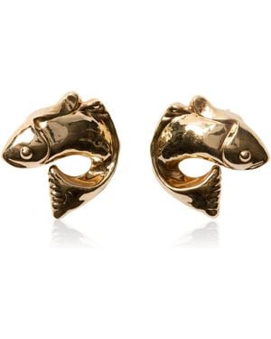 Jacquemus Les Boucles Poisson Copper-Brass Earrings - Metallic