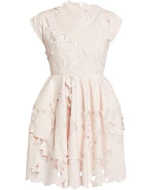 Erdem Cutout Cotton-Blend Mini Dress - Natural