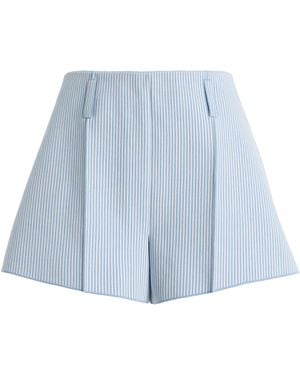 High Sport Exclusive Camilla Cotton-Blend Seersucker Shorts - Blue