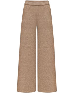 DI STAVNITSER Lora Cashmere-Wool Trousers - Natural
