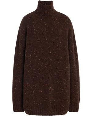 The Row Mirai Cashmere Turtleneck Sweater - Brown