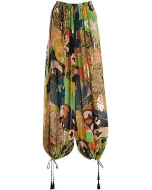 Etro Metallic Silk Balloon Trousers - Grey