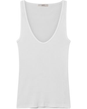 All Three Claire Ribbed Tank Top - White
