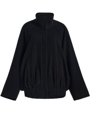 Auteur Batwing Wool-Cashmere Bomber Jacket - Black