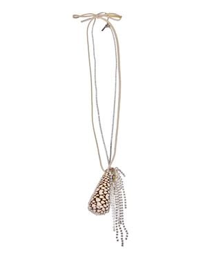 Dries Van Noten Natural Shell And Bead Necklace - Yellow