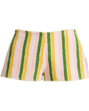 La Veste Exclusive Harbor Striped Cotton Mini Shorts - Multicolour