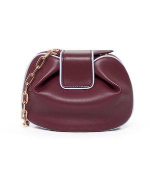 Gabriela Hearst Soft Demi Clutch With Chain And Tipping - Red