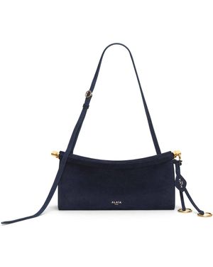 Alaïa Le Click E/W Suede Shoulder Bag - Black