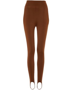 Chloé Satin-Finished Cigarette Pants - Brown