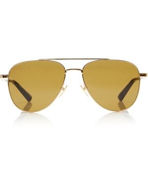Gucci Aviator-Frame Sunglasses - Yellow