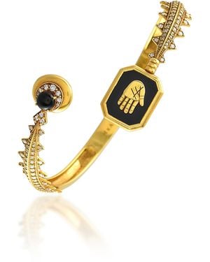 Amrapali 18K Hands-On Open Bangle Bracelet - Metallic
